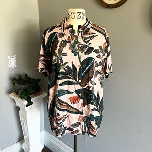 Naturals d&co tropical Hawaiian shirt blouse women’s size large